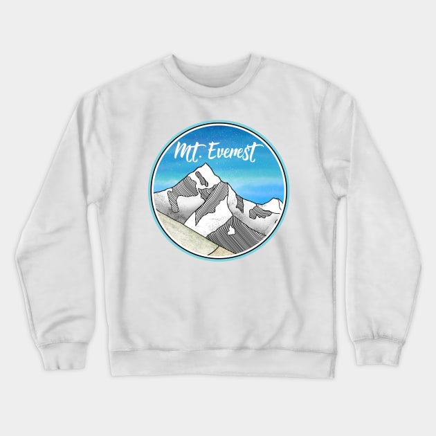 Mount EVEREST Crewneck Sweatshirt by mailboxdisco